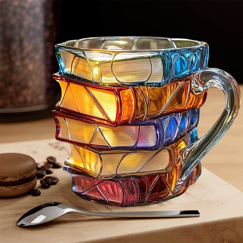 One-of-a-Kind 3D Happiness Mug for Book Lovers