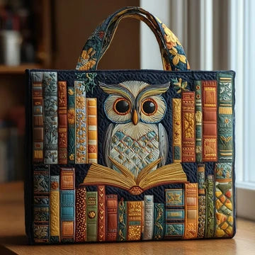 Artisan Owl and Vintage Book Tote – Perfect Gift Idea