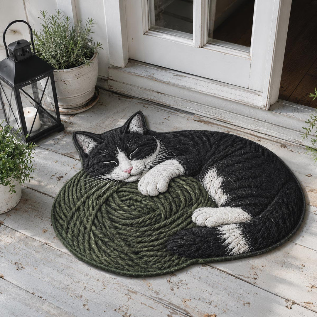 Personalized Cat-Shaped Doormat NCU0QN100