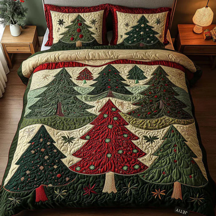 3-Piece Quilted Bed Set - Enchanted Forest