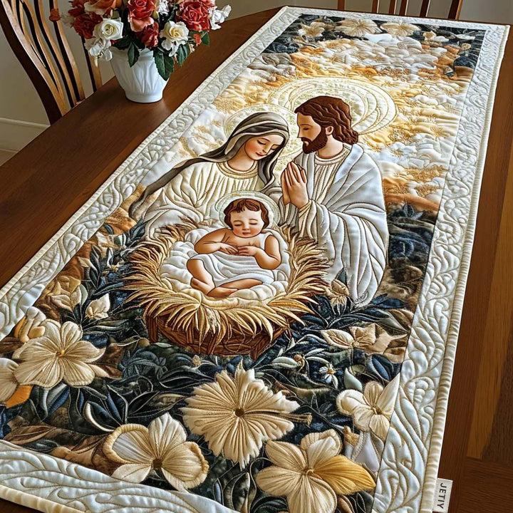 Divine Crèche Quilted Table Runner