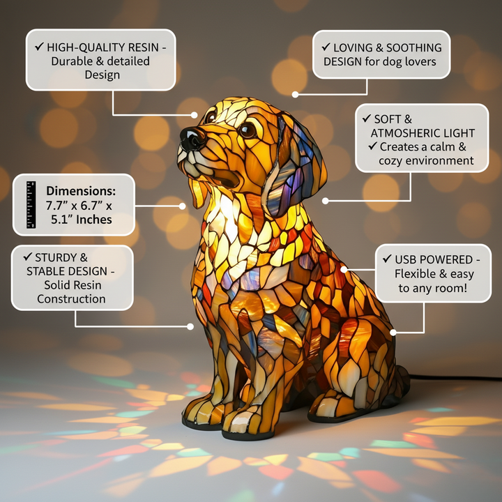 Lily the Golden Retriever Spiritual Figurine