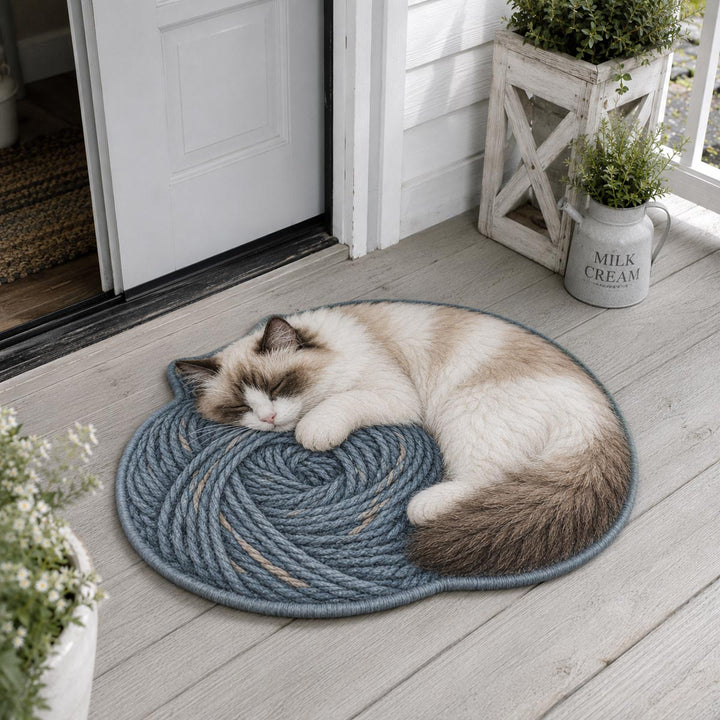 Personalized Cat-Shaped Doormat NCU0QN100