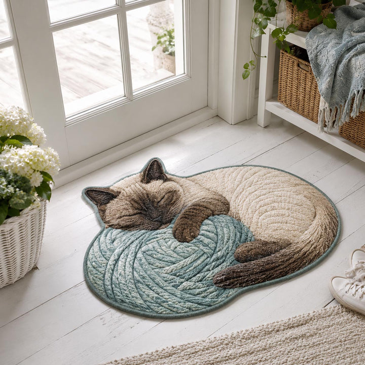 Personalized Cat-Shaped Doormat NCU0QN100
