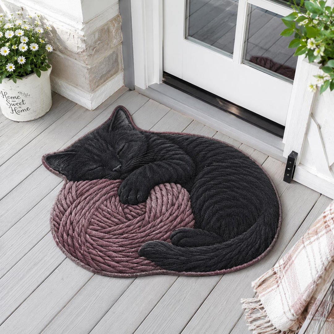Personalized Cat-Shaped Doormat NCU0QN100