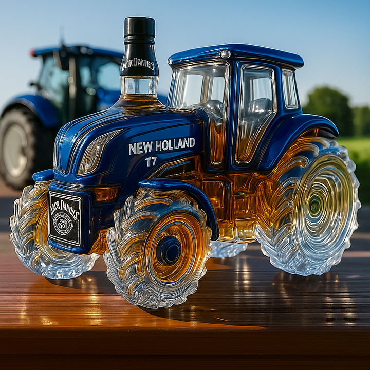 Whisky Bottle Designed as a Classic New Holland T7 Tractor