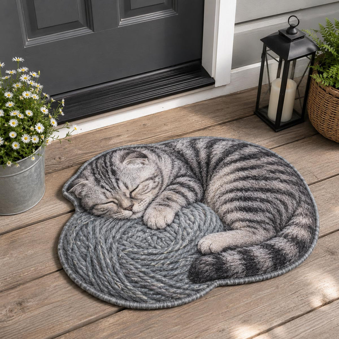 Personalized Cat-Shaped Doormat NCU0QN100