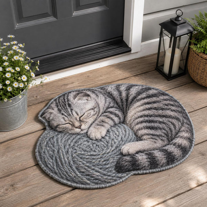 Personalized Cat-Shaped Doormat NCU0QN100