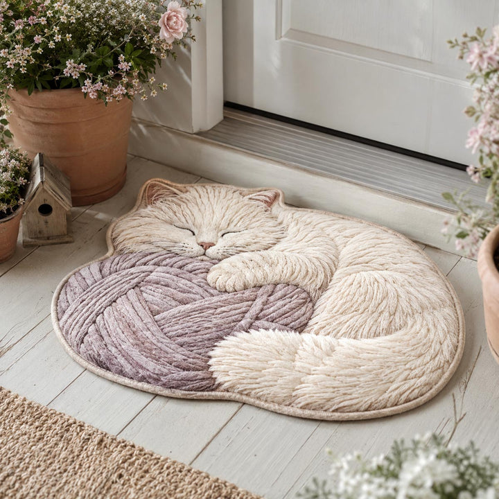 Personalized Cat-Shaped Doormat NCU0QN100