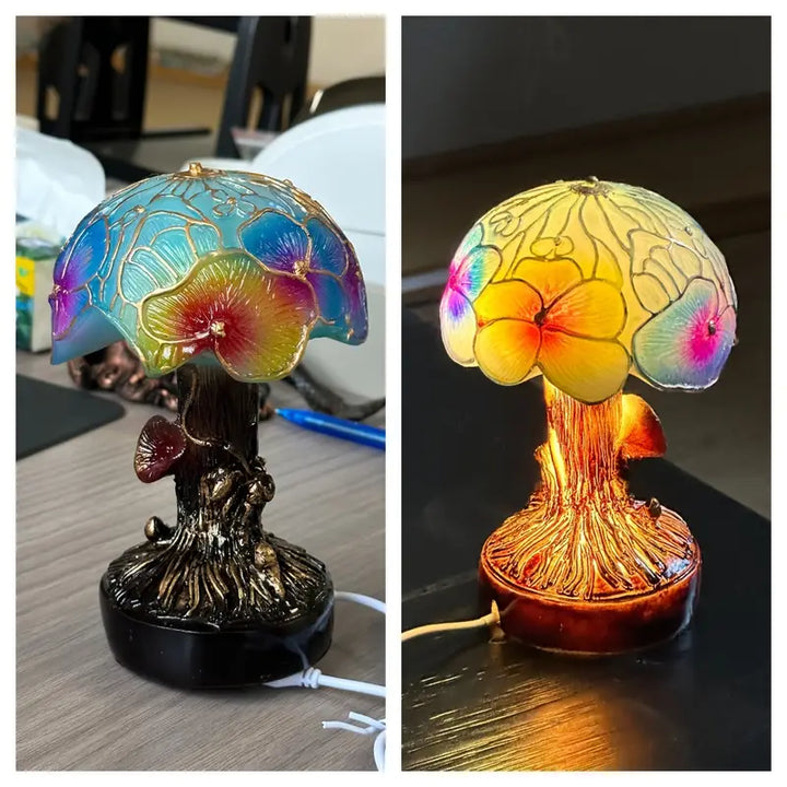 Bohemian Style Mushroom Floral Table Lamp
