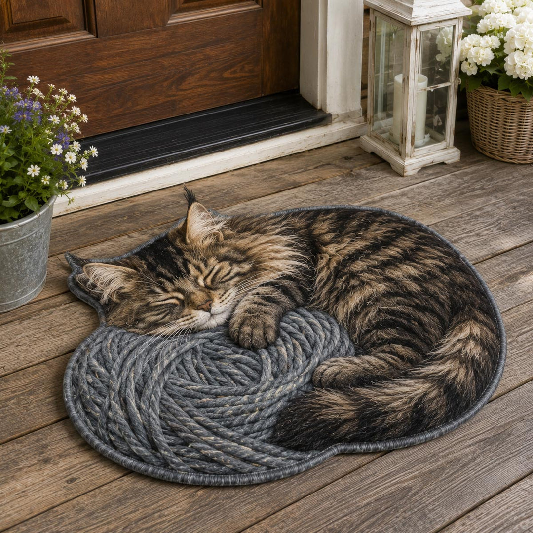 Personalized Cat-Shaped Doormat NCU0QN100