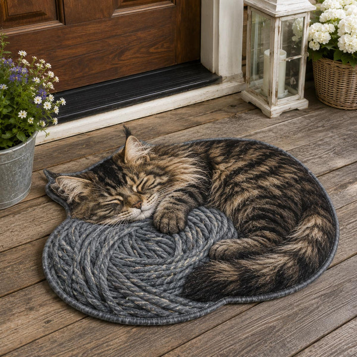 Personalized Cat-Shaped Doormat NCU0QN100