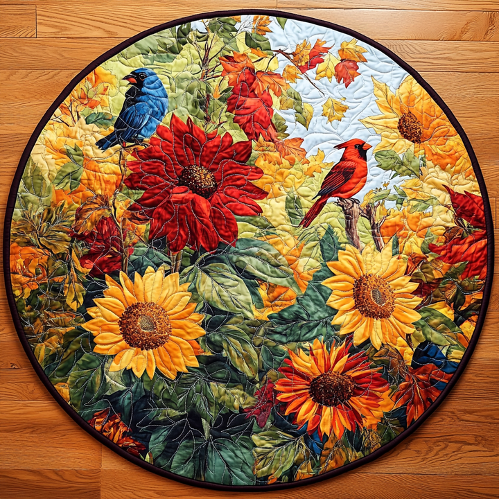 Autumn Embrace Quilted Round Mat - Model NCU0TL1351