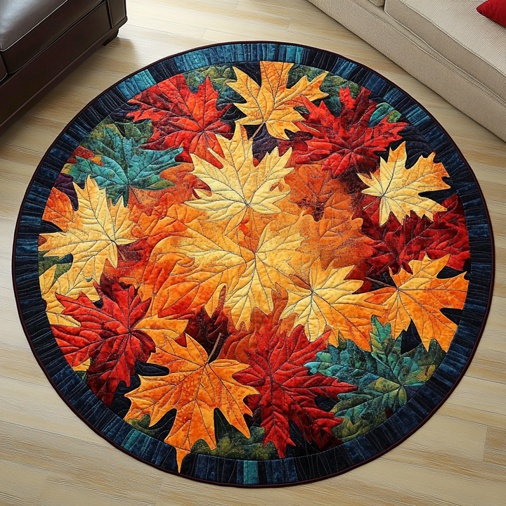 Autumn Splendor Round Quilted Mat - NCU0TL1361