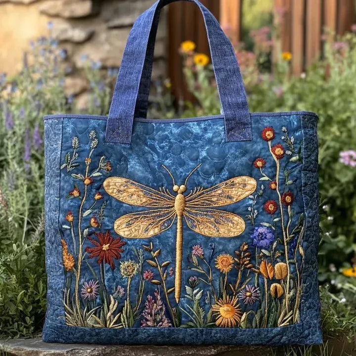 Spacious and Lightweight Women's Golden Dragonfly Bag