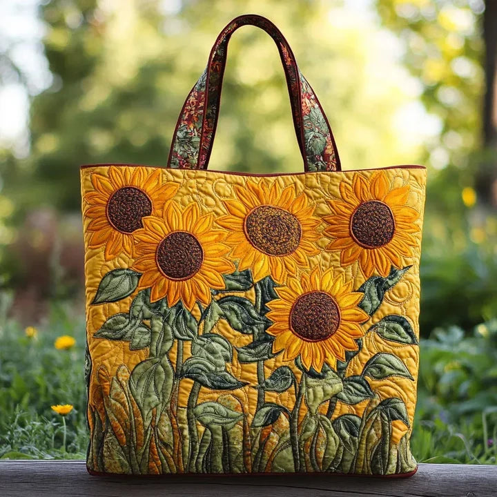 Elegant and Functional Sunflower Handbag