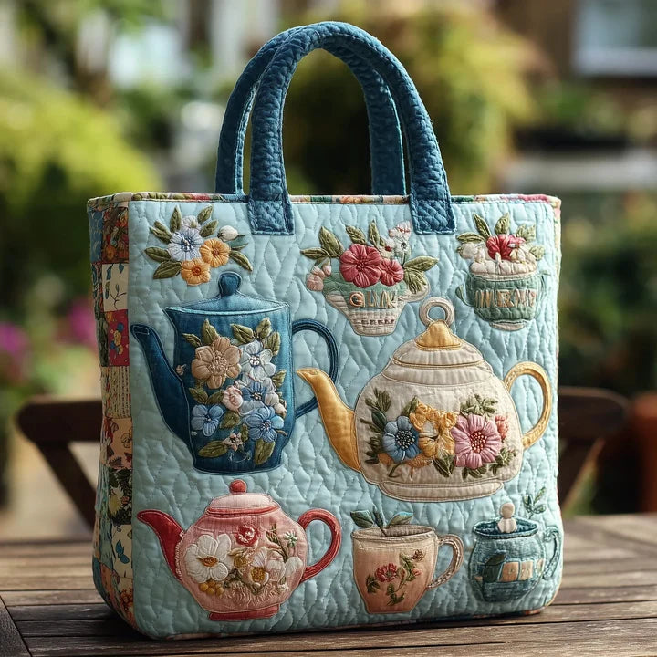 Spring Pattern Quilted Floral Bag – Available in Two Sizes
