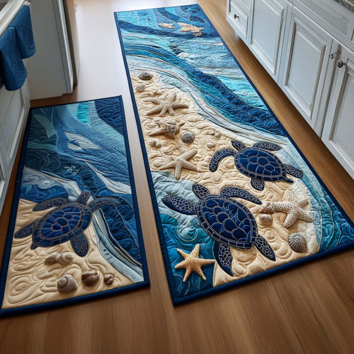 Beach-Themed Non-Slip Kitchen Mat – Model NCU0NT11121