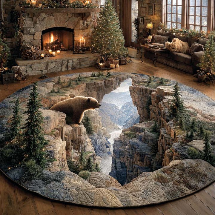 Quilted Round Mat - Bear Whisper Design NCU0NNL181