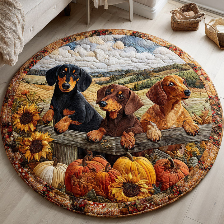 Beyond Dachshund Quilted Round Mat - Model NCU0HNH1183