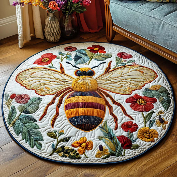 Blooming Solitude Round Quilted Mat - NCU0NT1266