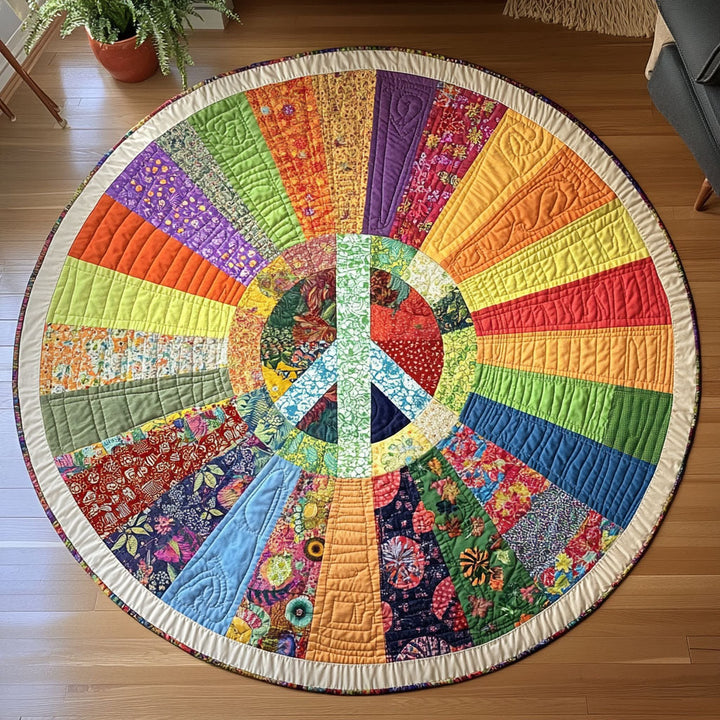 Blossom Blaze Round Quilted Mat - NCU0PT976