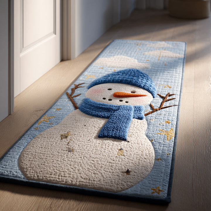 Blue Snowman Runner Rug - NCU0HH1072