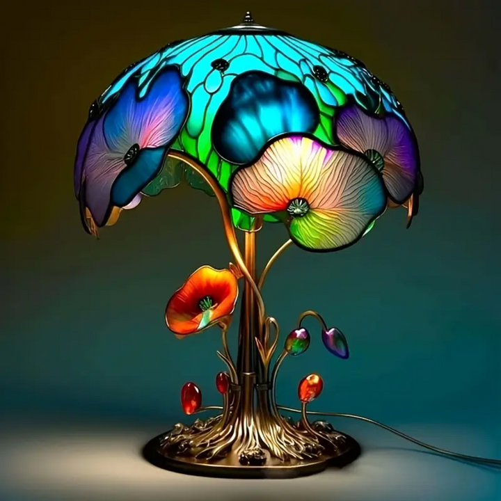 Bohemian Style Mushroom Floral Table Lamp