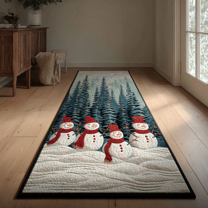 Vibrant Snowman Runner Rug NCU0HH1073