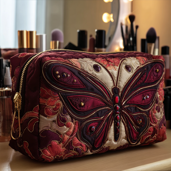 Butterfly Garden Quilted Cosmetic Bag - NCU0DK10511