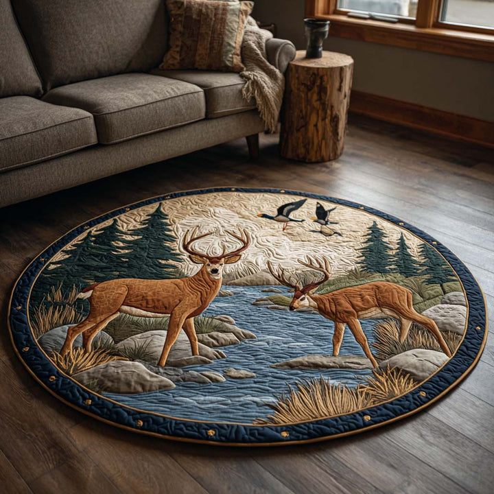 Cabin Serenity Round Quilted Mat - NCU0NNT1960