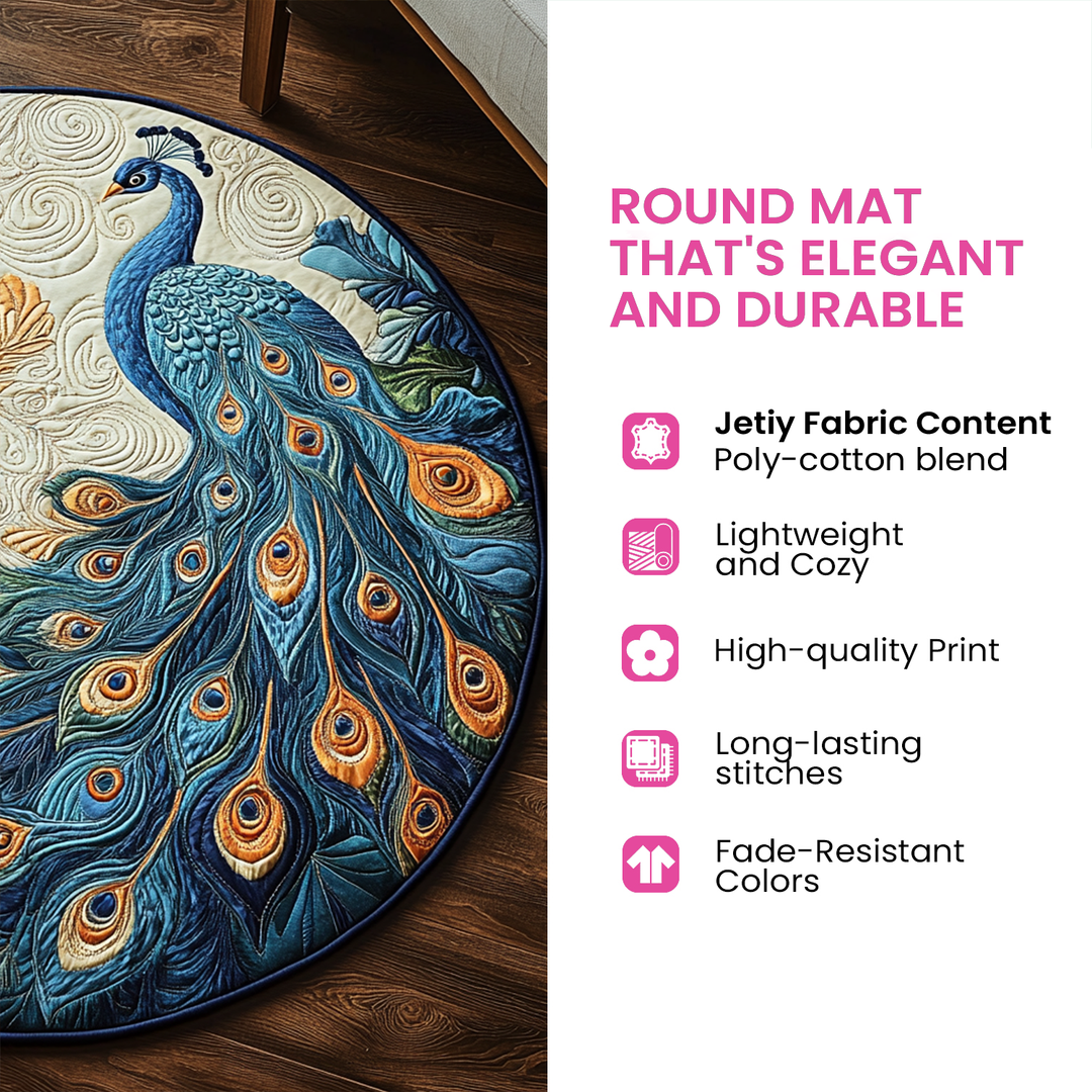 Quilted Round Mat - Ancient Tomb Design NCU0NTV1171