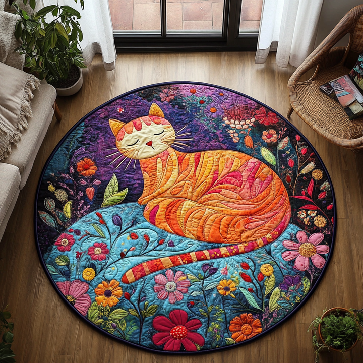Quilted Round Cat Comfort Mat - Model NCU0PD873