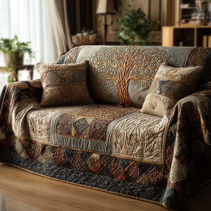 Celtic Harmony Quilted Sofa Protector - Model NCU0DV1230