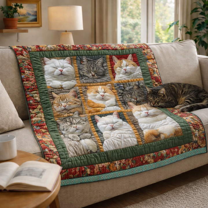 Sleeping Royal Cat WP0608019CL Quilt