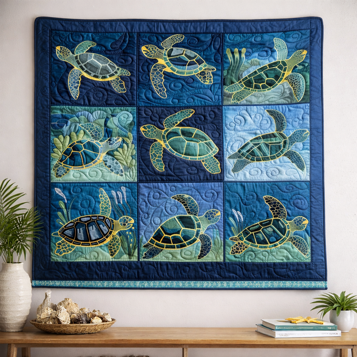 Marine Sea Turtles XR0808056CL Quilt