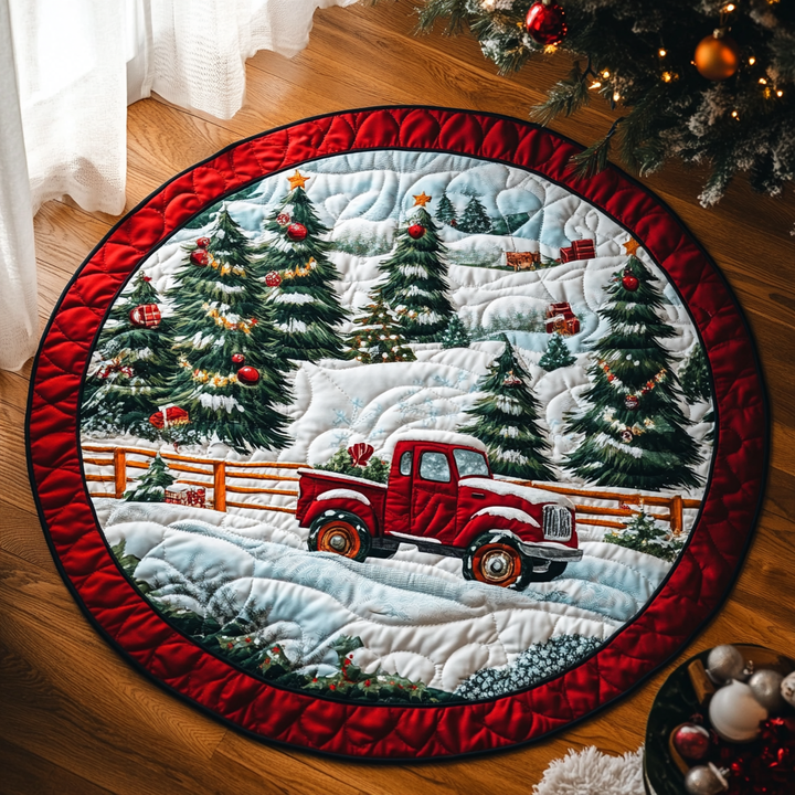 Quilted Round Mat - Christmas Morning Magic NCU0PD859