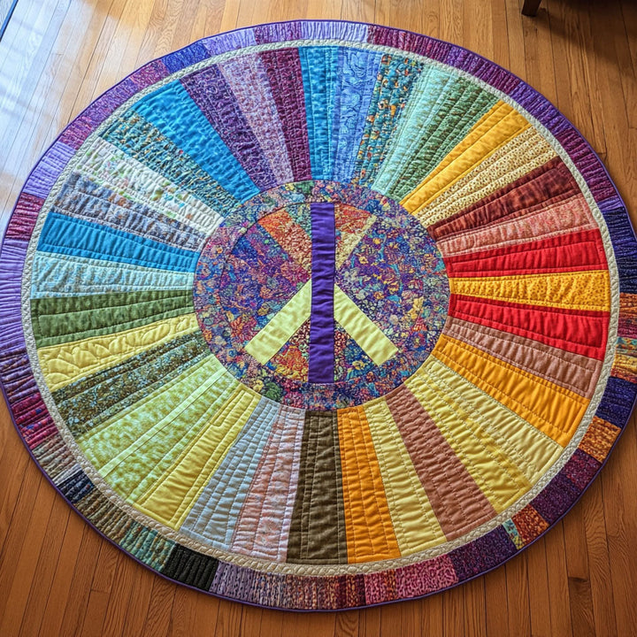 Colorful Charm Quilted Round Mat - NCU0PT977
