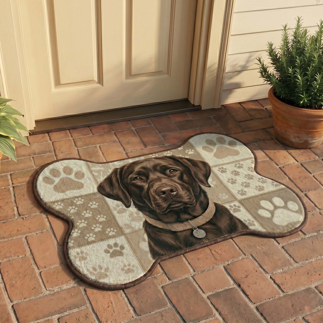 Personalized Classic Labrador Retriever Shaped Doormat - NCU0HNH1086