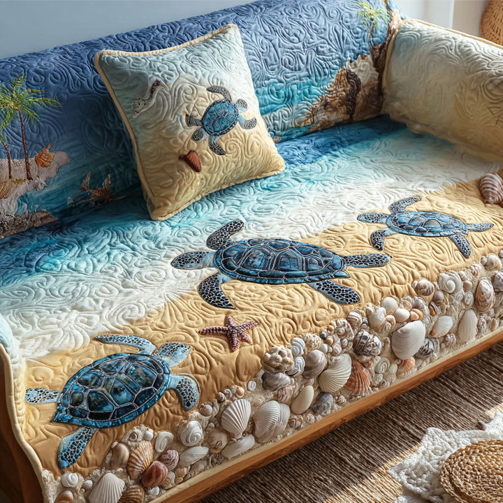 Coastal Charm Quilted Sofa Protector - Model NCU0PT9703