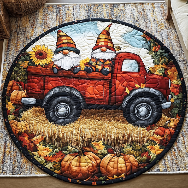 Warm Autumn Quilted Round Mat - NCU0TL1403