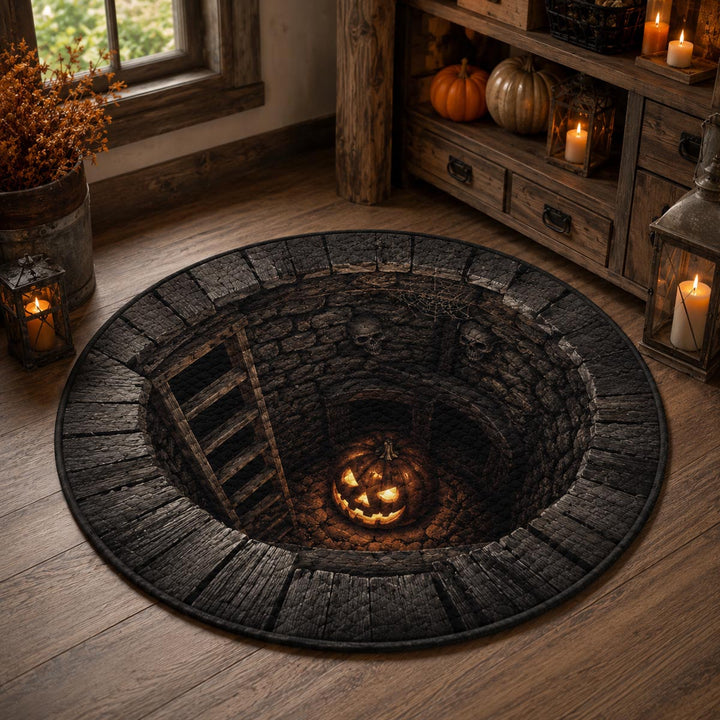 Round Quilted Mat - Crypt Well Design NCU0DV2349