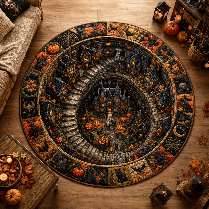Quilted Round Mat - Cursed Stairwell Design (NCU0NTV1161)