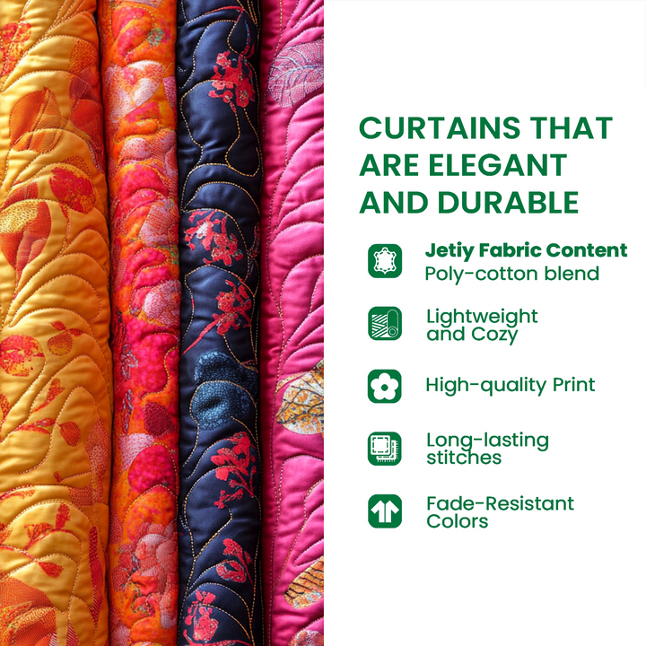Wildflower Dreams Quilted Curtains NCU0PT11231