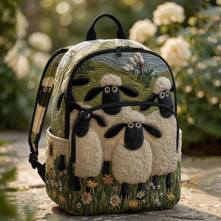 Adorable Quilted Sheep Backpack LD14