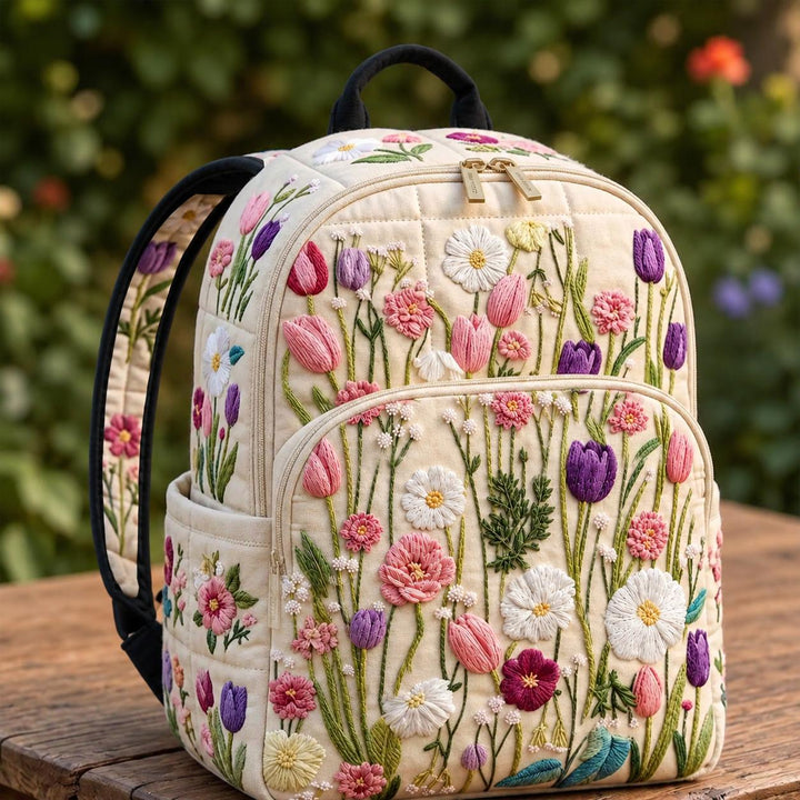 LD15 Wildflower Quilted Backpack