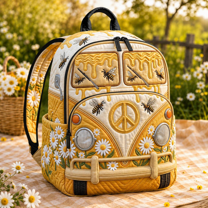 Bee & Honey Quilted Hippie Van Backpack LD22