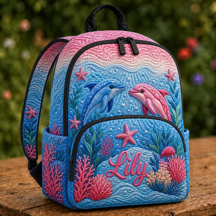 Custom Dolphin Quilted Backpack TP10