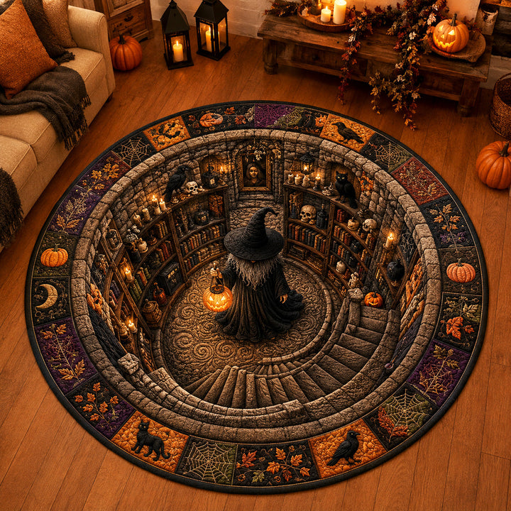 Quilted Round Mat in Dark Hollow - Model NCU0NTV1166
