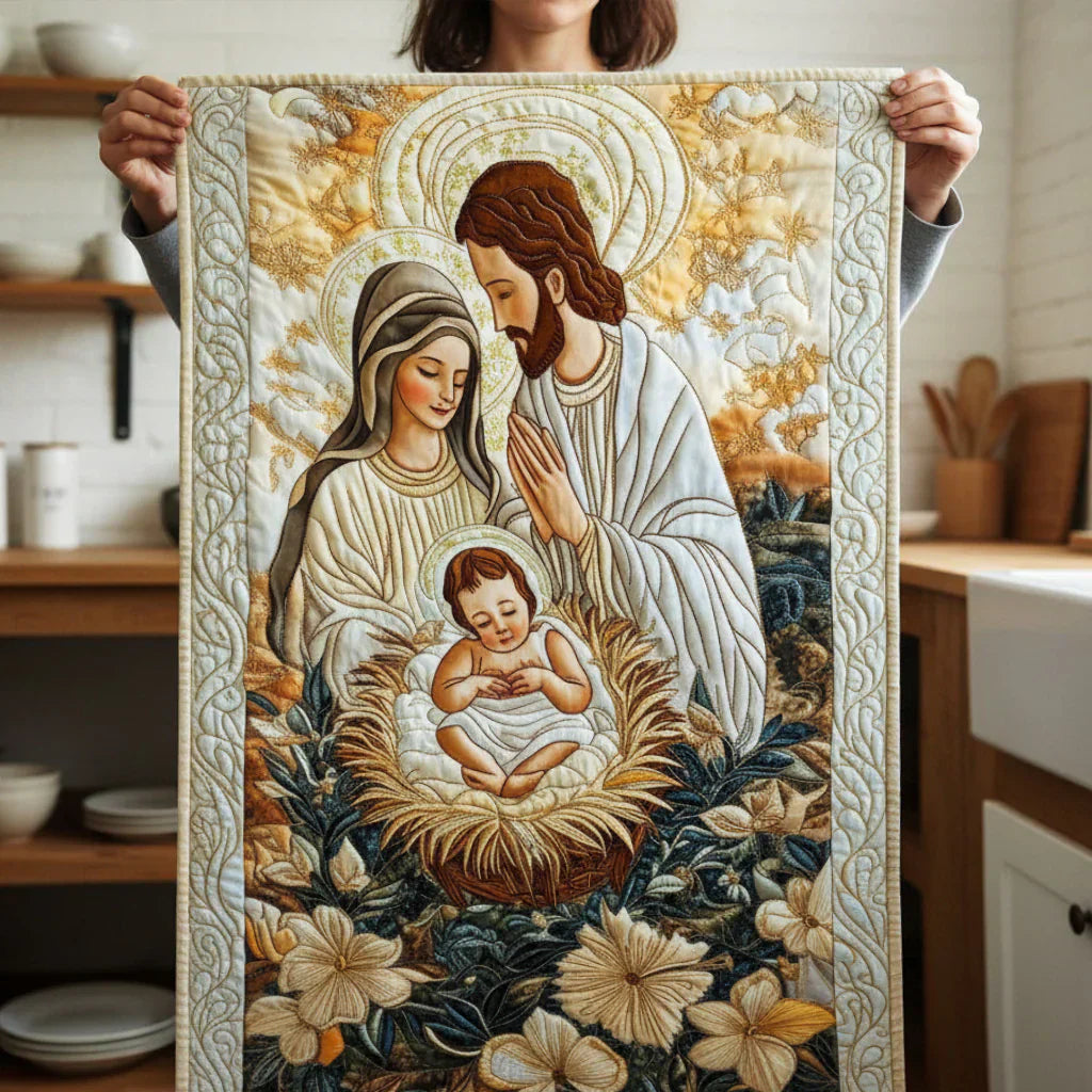 Divine Crèche Quilted Table Runner